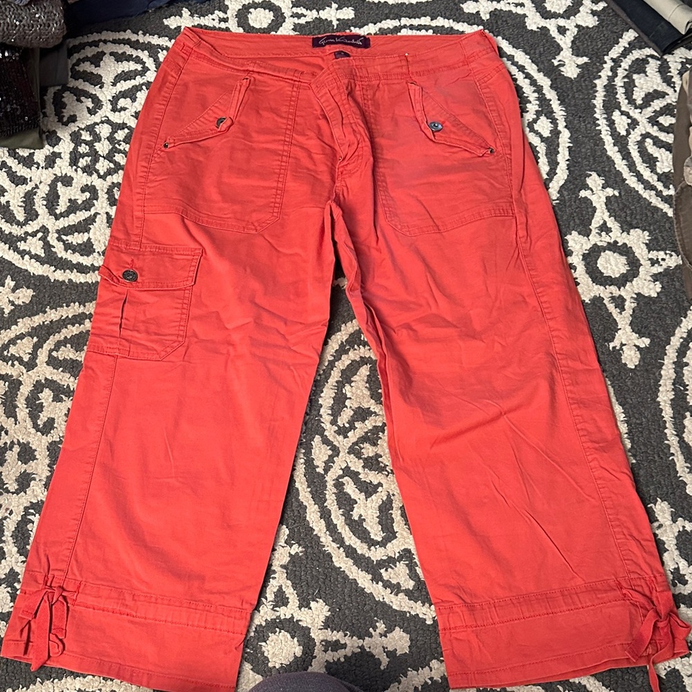 Gloria Vanderbilt Vibrant Red Cargo Pants
